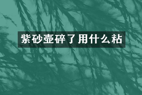 紫砂壶碎了用什么粘