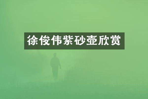 徐俊伟紫砂壶欣赏