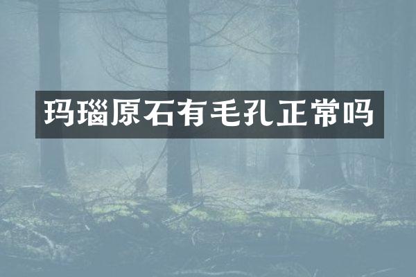 玛瑙原石有毛孔正常吗