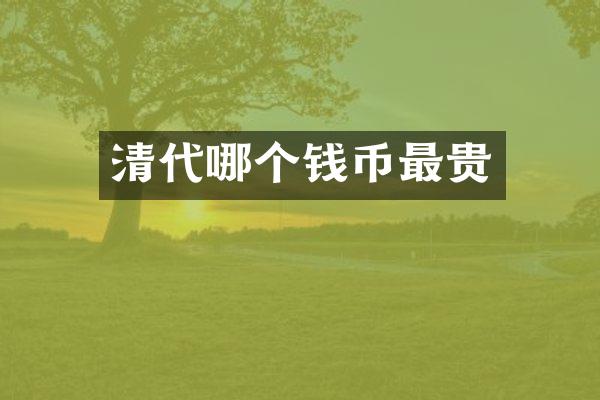 清代哪个钱币最贵