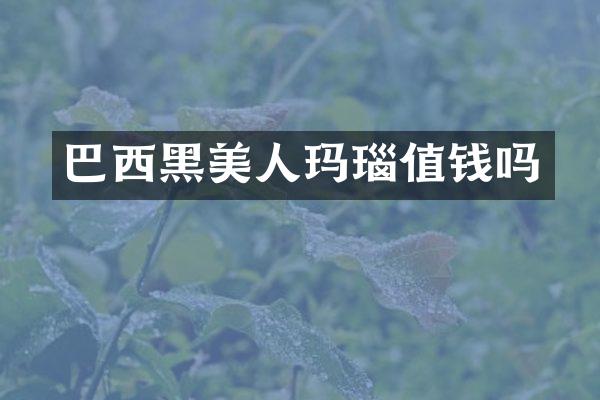 巴西黑美人玛瑙值钱吗