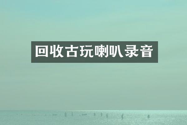 回收古玩喇叭录音