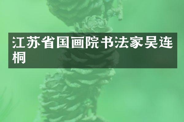 江苏省国画院书法家吴连桐