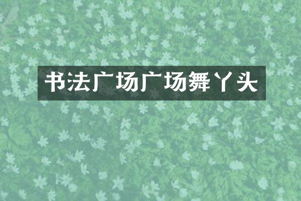 书法广场广场舞丫头
