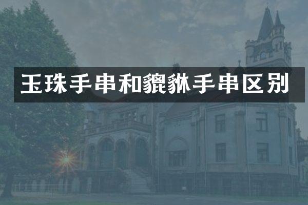 玉珠手串和貔貅手串区别