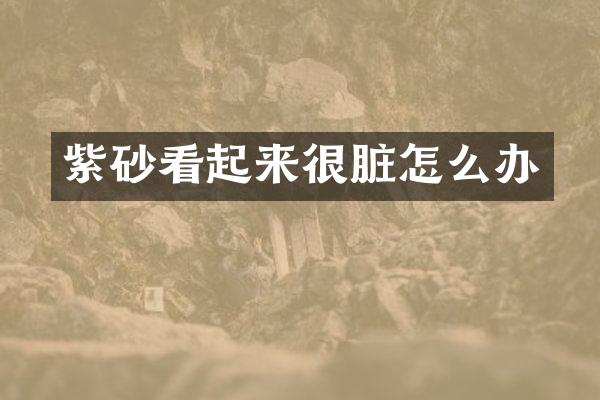 紫砂看起来很脏怎么办