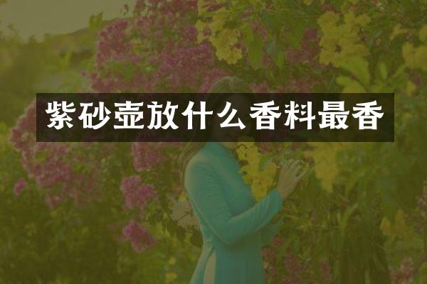 紫砂壶放什么香料最香
