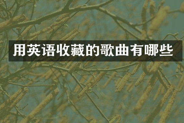 用英语收藏的歌曲有哪些