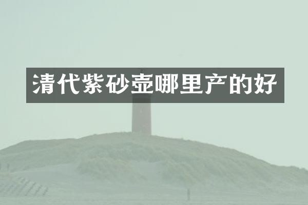 清代紫砂壶哪里产的好