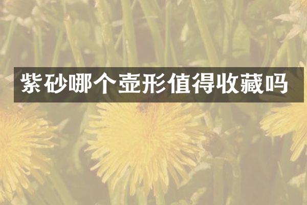 紫砂哪个壶形值得收藏吗