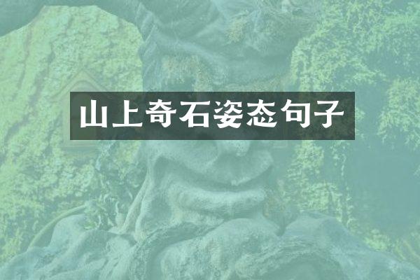 山上奇石姿态句子