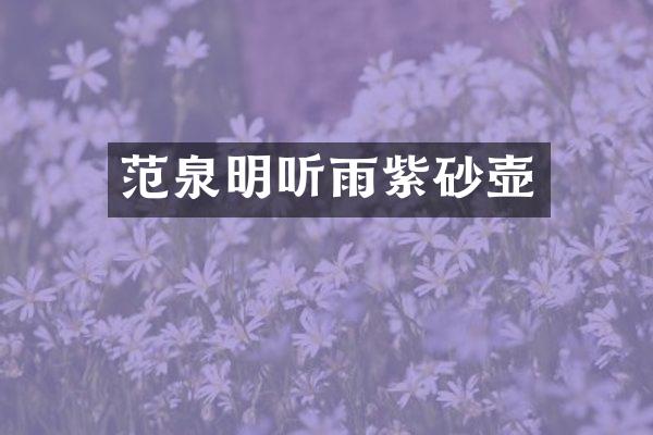 范泉明听雨紫砂壶