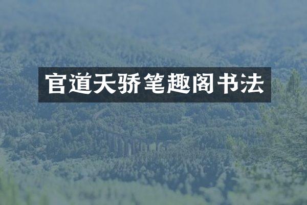 官道天骄笔趣阁书法