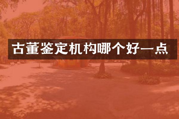 古董鉴定机构哪个好一点