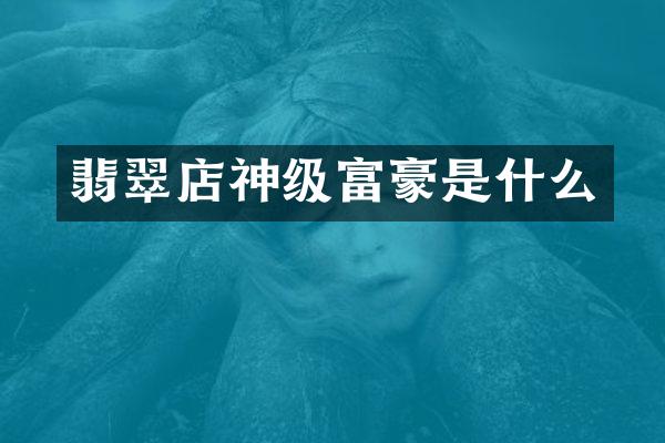 翡翠店神级富豪是什么