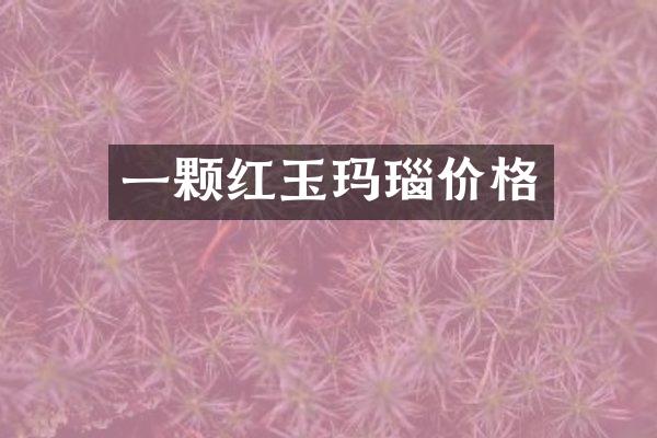 一颗红玉玛瑙价格