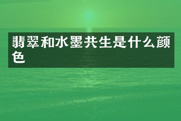 翡翠和水墨共生是什么颜色