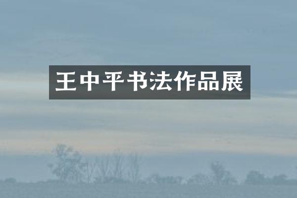 王中平书法作品展