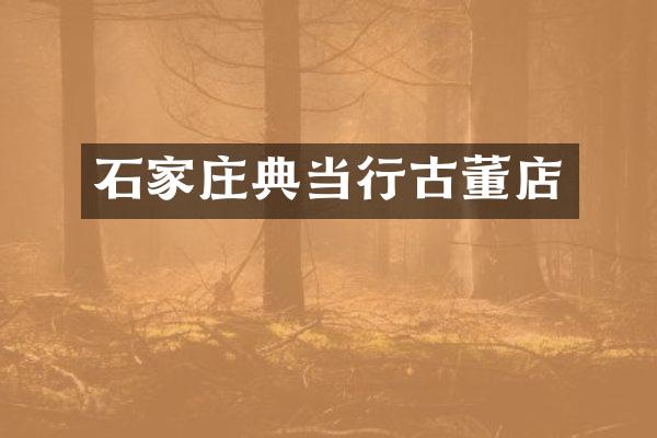 石家庄典当行古董店