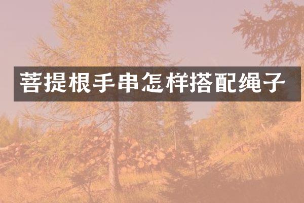 菩提根手串怎样搭配绳子