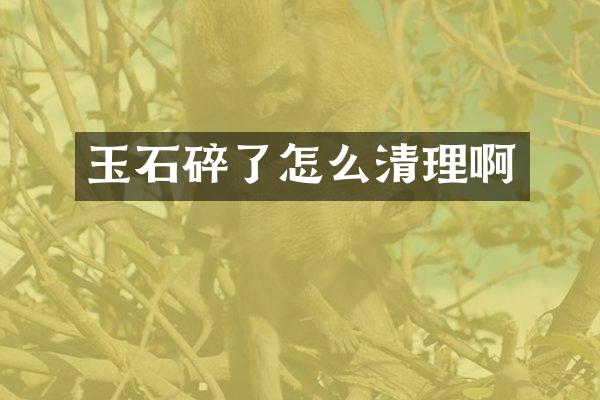 玉石碎了怎么清理啊