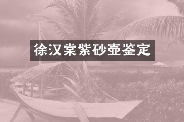 徐汉棠紫砂壶鉴定