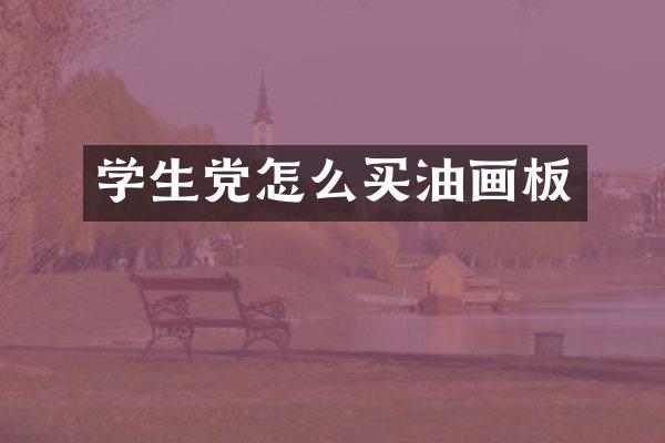 学生党怎么买油画板