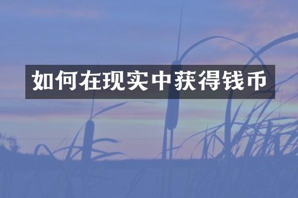 如何在现实中获得钱币