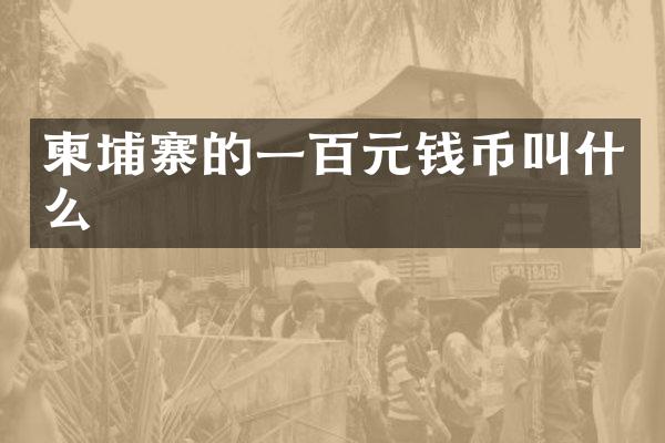 柬埔寨的一百元钱币叫什么