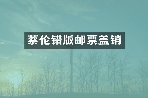 蔡伦错版邮票盖销