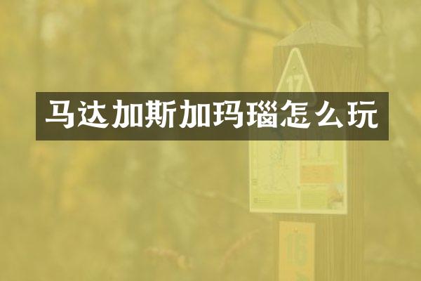 马达加斯加玛瑙怎么玩
