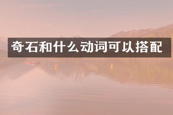 奇石和什么动词可以搭配