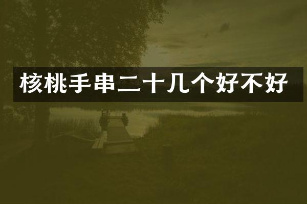 核桃手串二十几个好不好