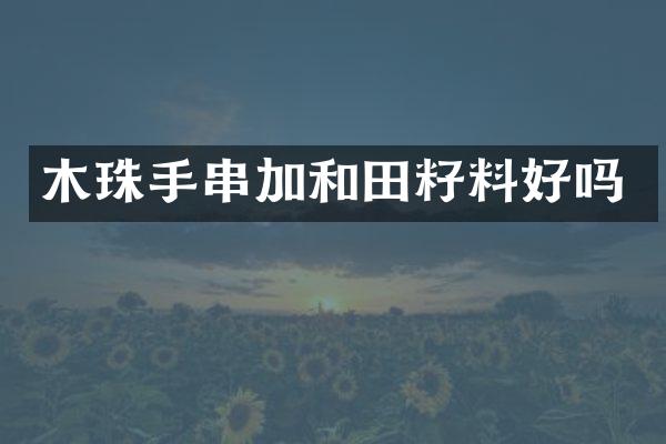 木珠手串加和田籽料好吗