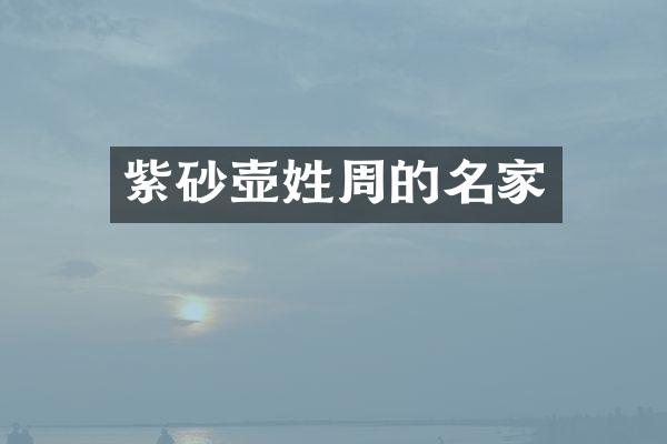 紫砂壶姓周的名家