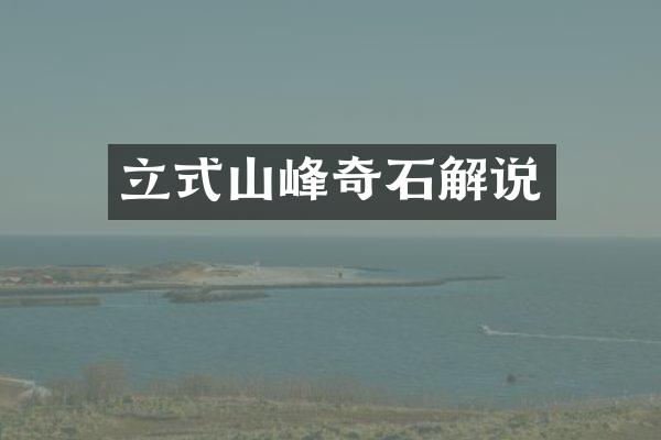 立式山峰奇石解说