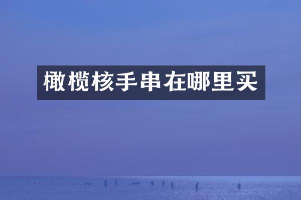 橄榄核手串在哪里买