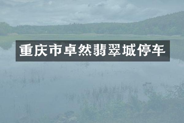 重庆市卓然翡翠城停车