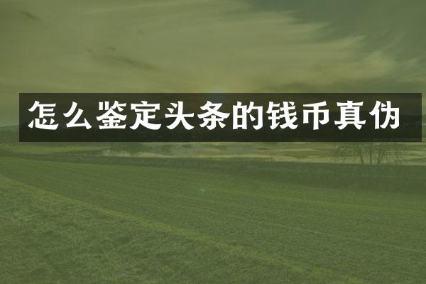 怎么鉴定头条的钱币真伪
