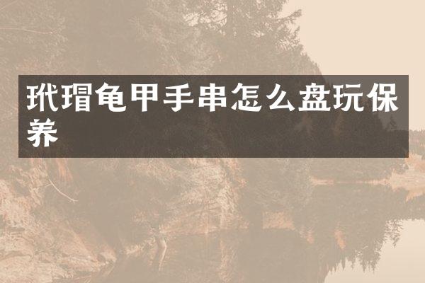龟甲手串怎么盘玩保养