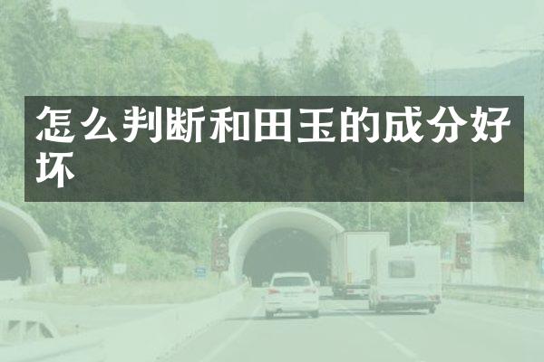 怎么判断和田玉的成分好坏