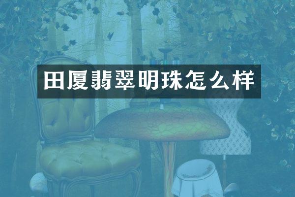 田厦翡翠明珠怎么样