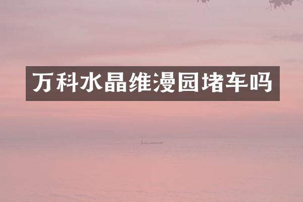 万科水晶维漫园堵车吗