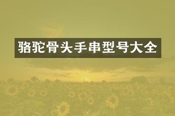 骆驼骨头手串型号大全