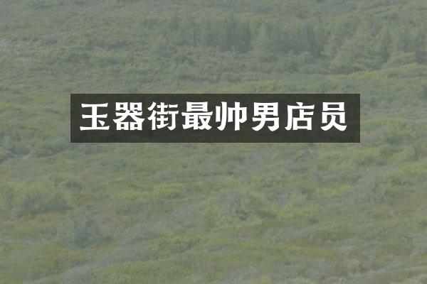 玉器街最帅男店员