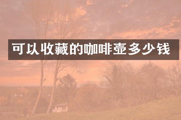 可以收藏的咖啡壶多少钱