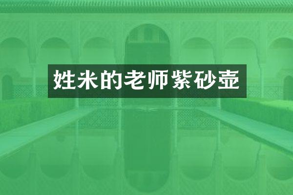 姓米的老师紫砂壶