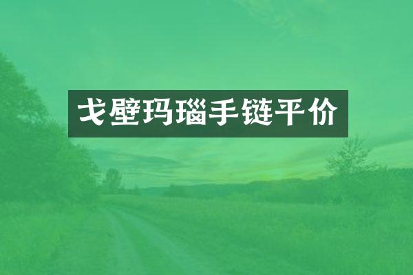 戈壁玛瑙手链平价