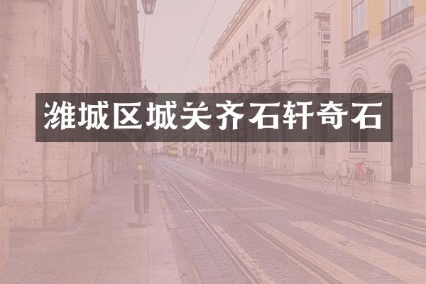 潍城区城关齐石轩奇石