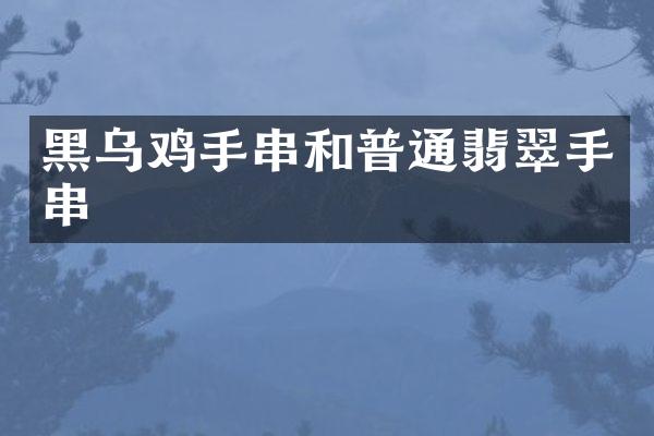 黑乌鸡手串和普通翡翠手串